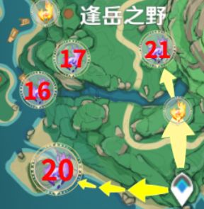 原神2.2神瞳20-21点位