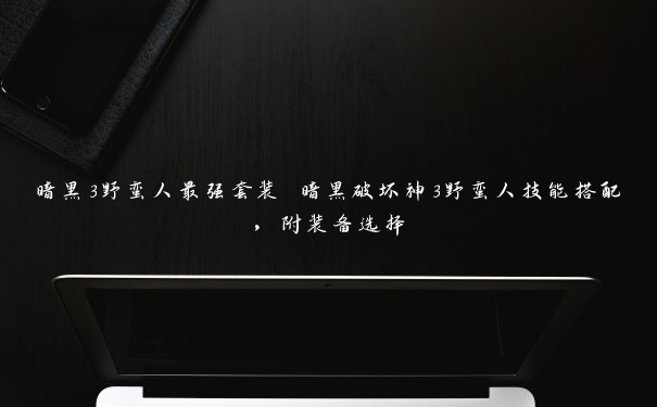 暗黑3野蛮人最强套装 暗黑破坏神3野蛮人技能搭配，附装备选择